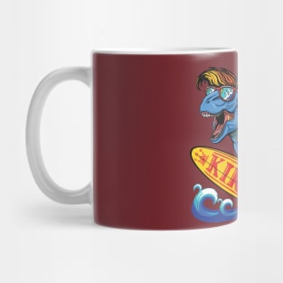 T Rex Surfing Mug